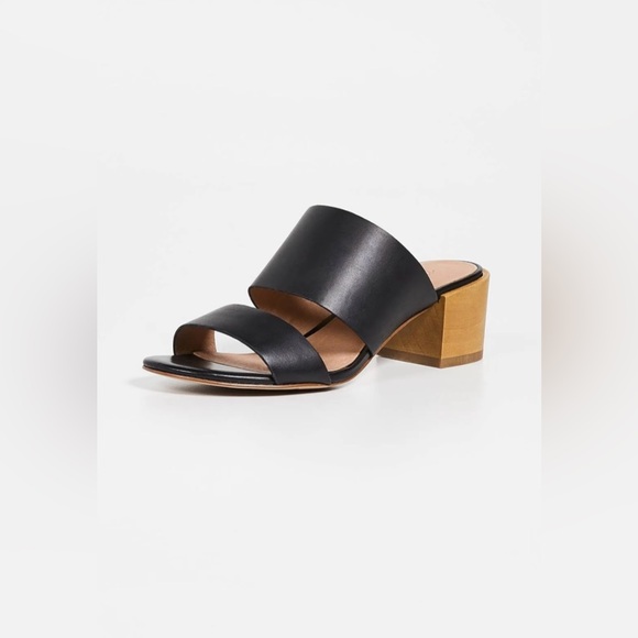 Madewell The Kiera Mule Sandals in True Black Leather - Picture 3 of 16